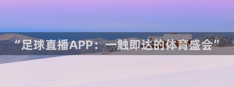 “足球直播APP：一触即达的体育盛会”